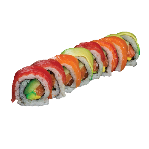 Soft shell rolls rainbow