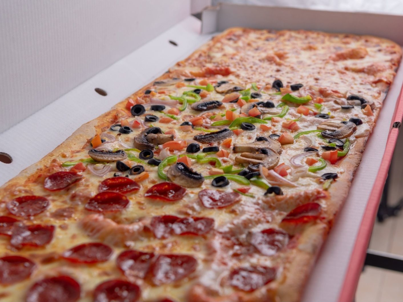 Half om half pizza's